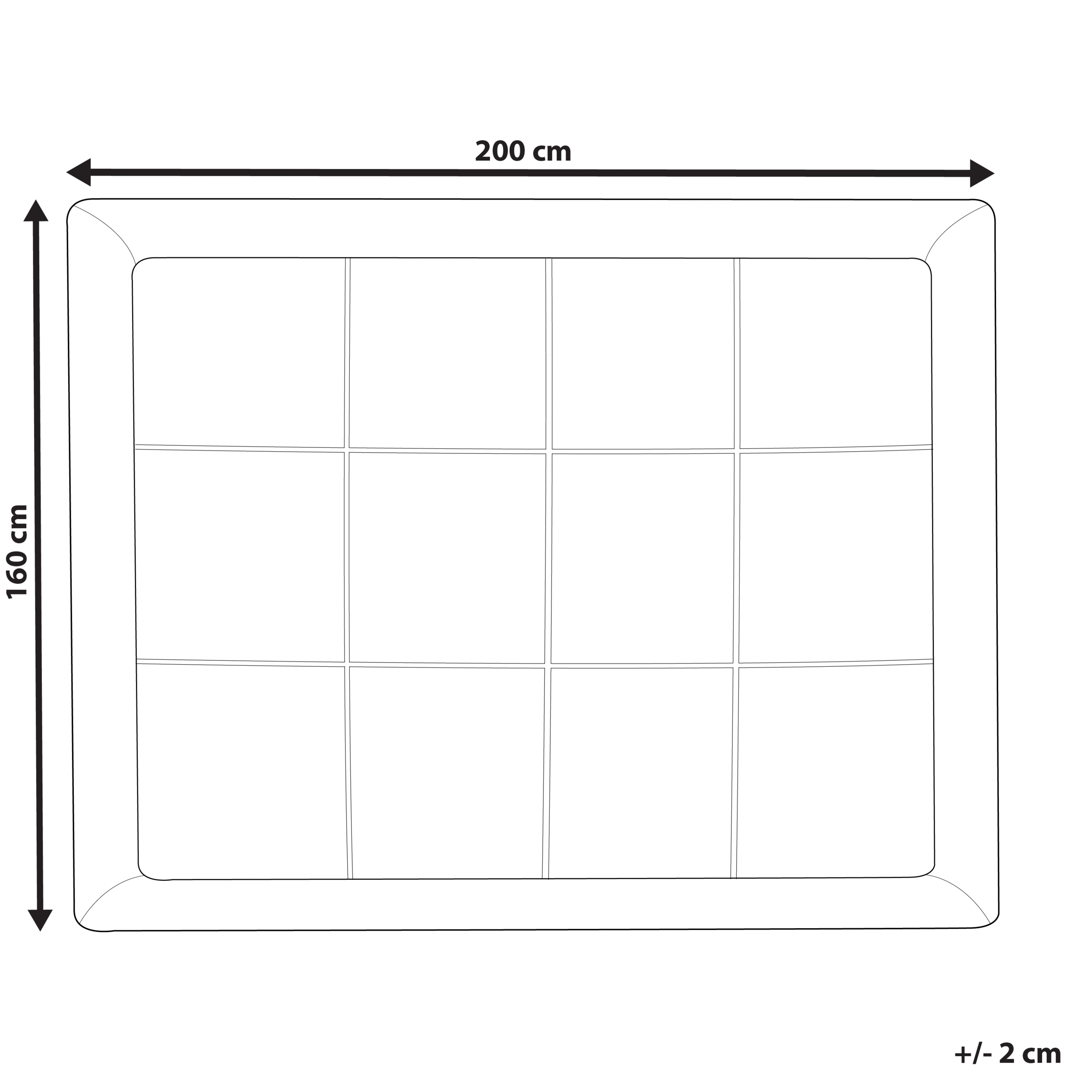 Sijauspatja MULHACEN 160 x 200 cm
