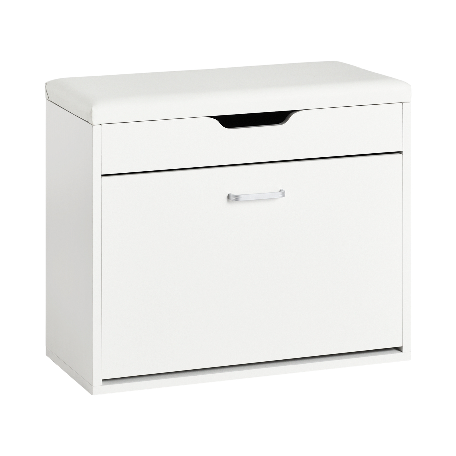 SoBuy Säilytyspenkki FSR95-W kestävää puukuitua, säästää tilaa