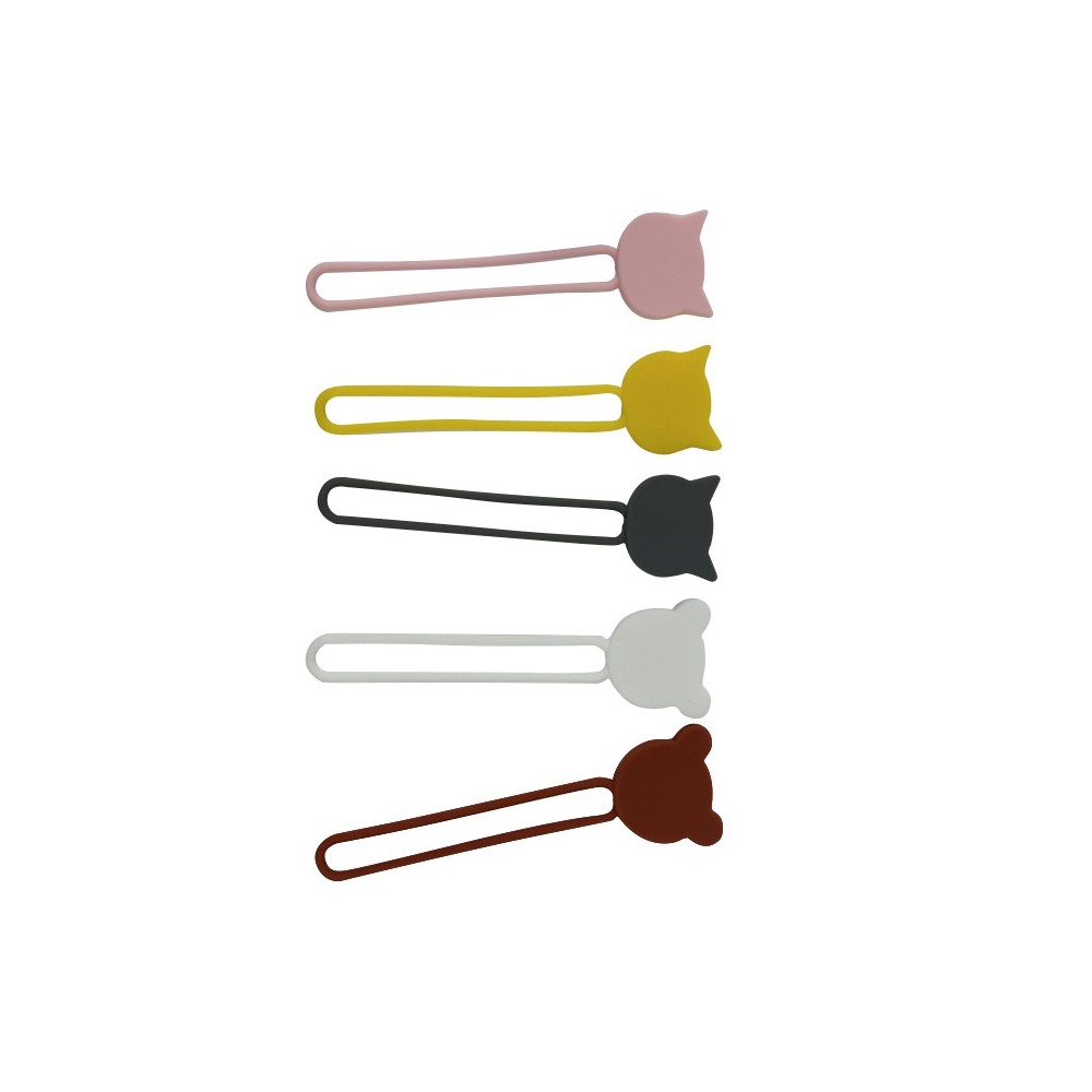 Silikoninen kaapelijärjestäjä, valkoinen