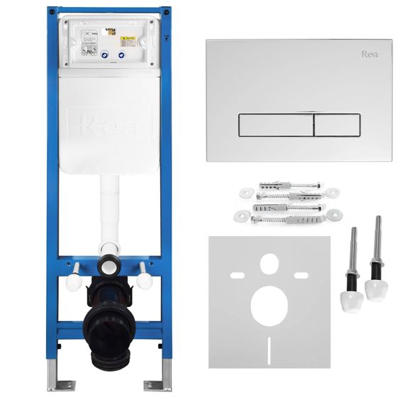 REA Uppoasennusteline Slim 024N + Hd Chrome -Painike Kromi, 22X35,2X106,2Cm