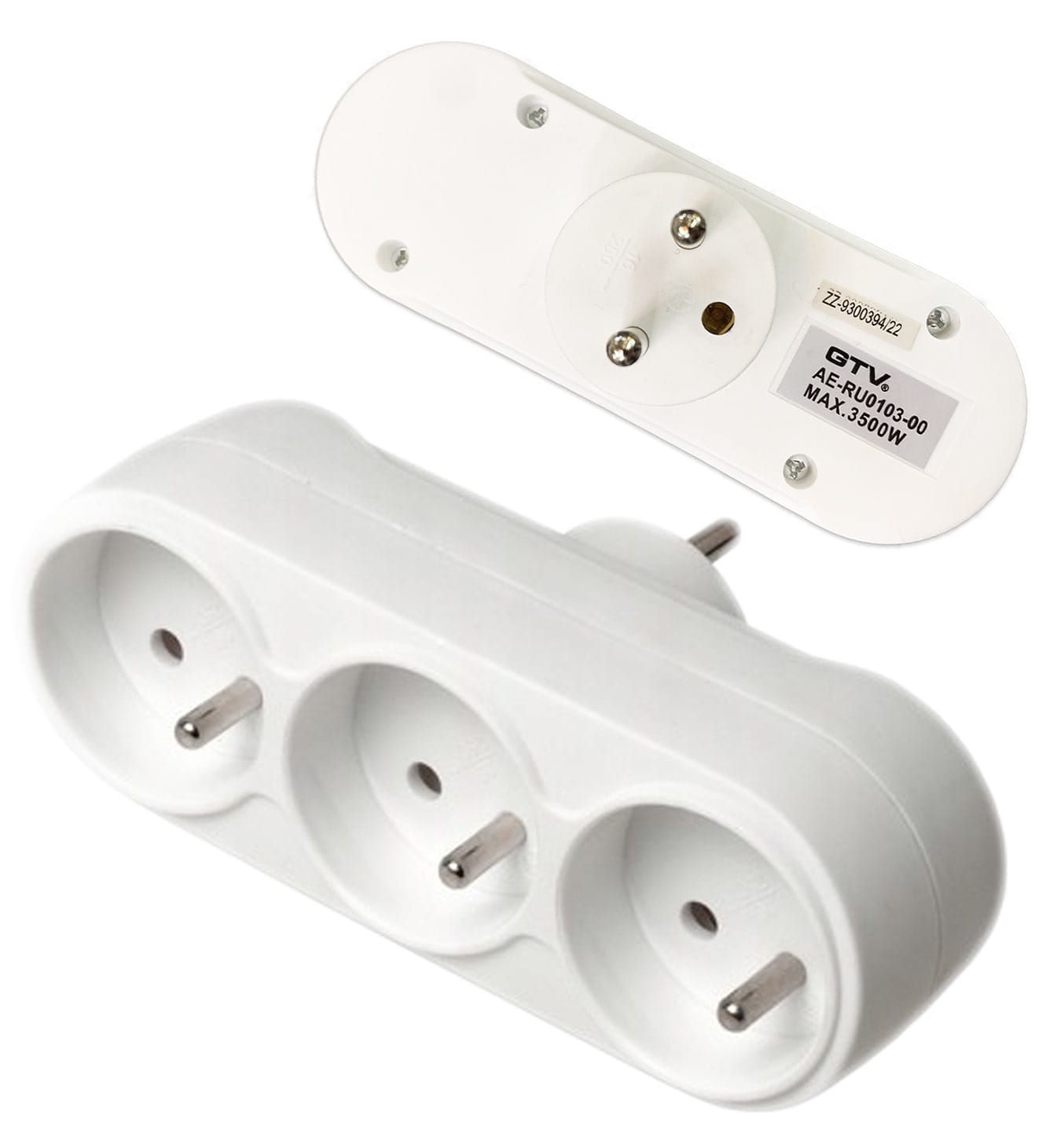 Kolminkertainen sähköjakaja 3x2P+Z