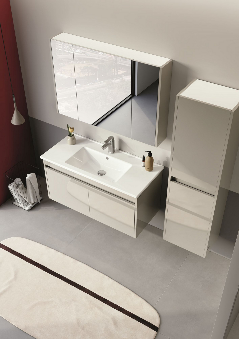 Norda Design Kylpyhuonekaappi altaalla Arno 100 Laatikko 45 x 100 x 52 cm