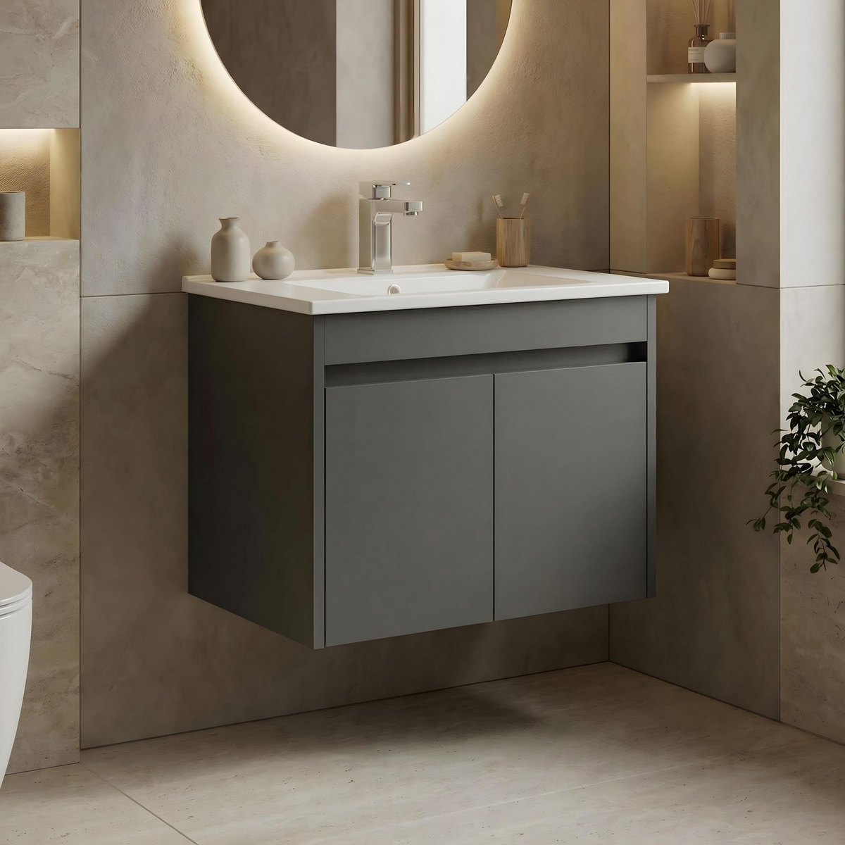 Norda Design Kylpyhuonekaappi altaalla Arno 65 Laatikko 45 x 65 x 52 cm