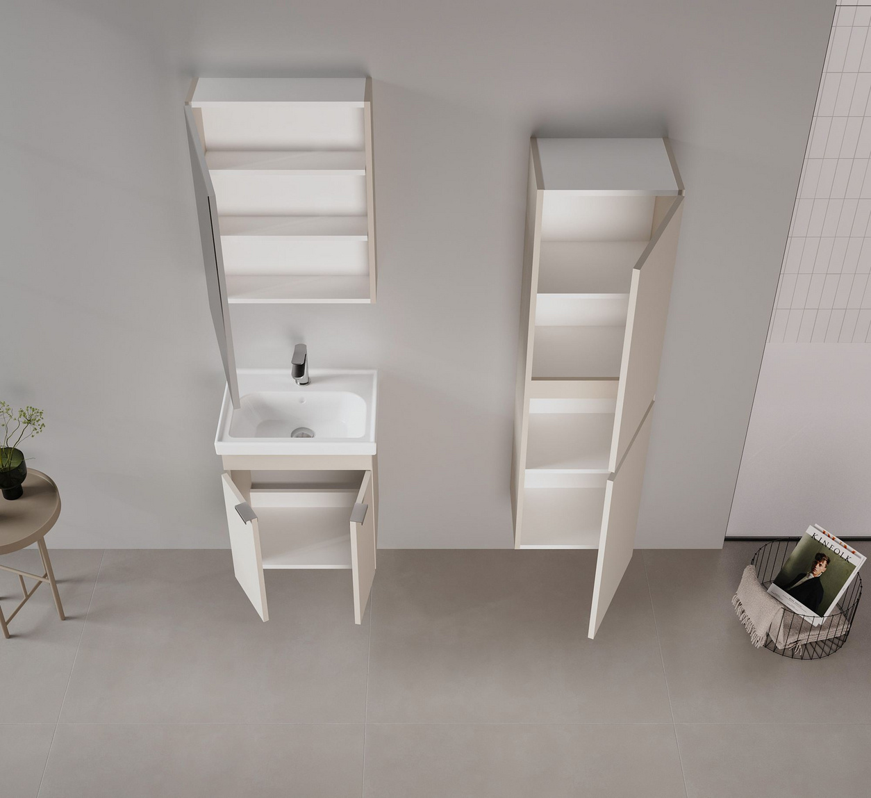 Norda Design Kylpyhuonekaappi altaalla Desna 50 38 x 50 x 58 cm