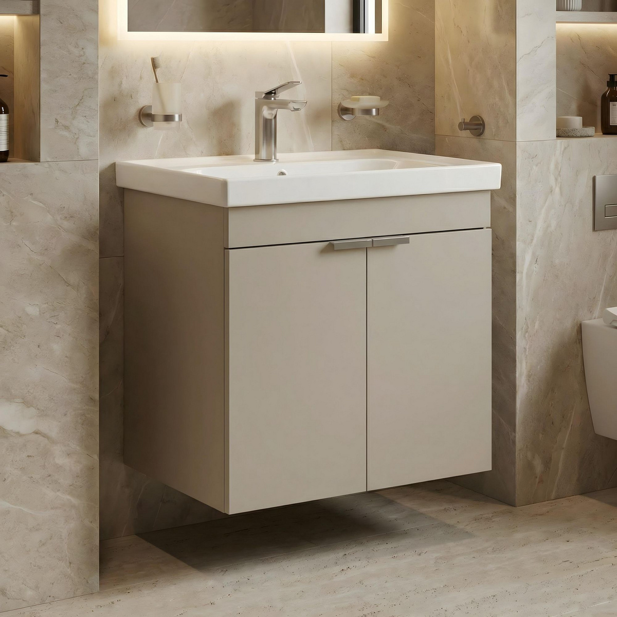 Norda Design Kylpyhuonekaappi altaalla Desna 60 45 x 60 x 58 cm