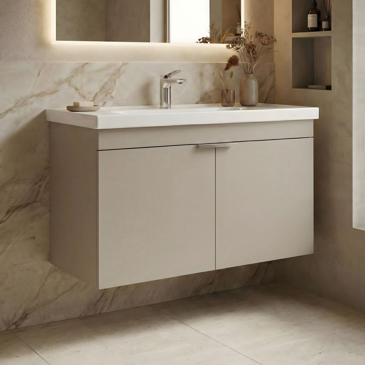 Norda Design Kylpyhuonekaappi altaalla Desna 80 45 x 80 x 58 cm