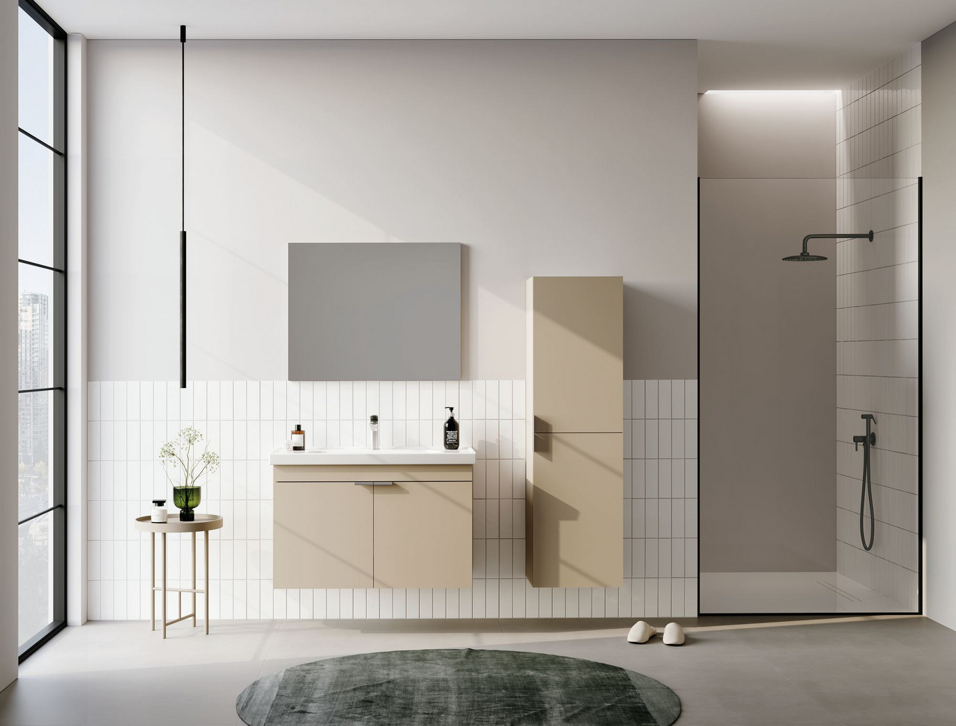 Norda Design Kylpyhuonekaappi altaalla Desna 80 45 x 80 x 58 cm