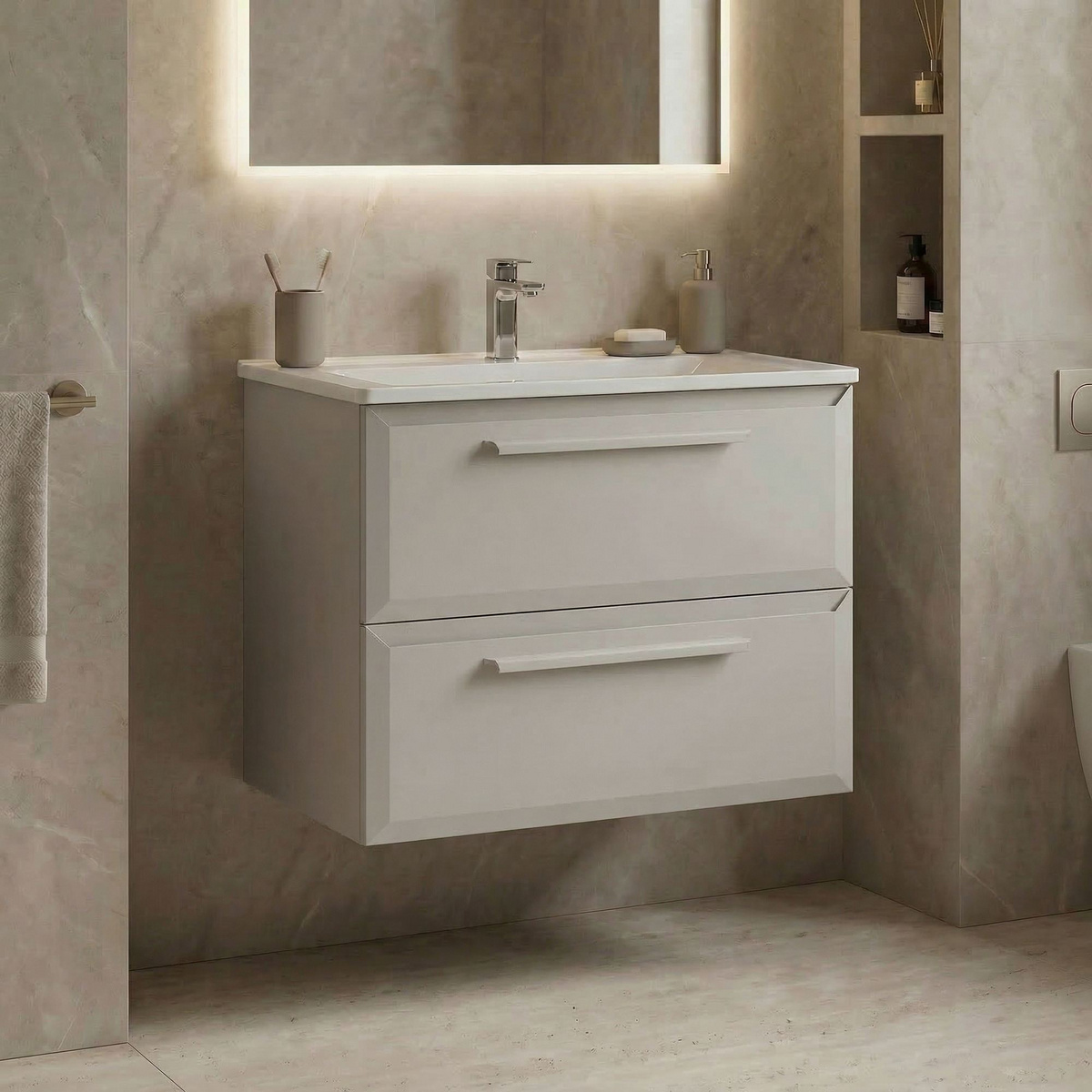 Norda Design Kylpyhuonekaappi altaalla Nuvola 65 v2 50 x 65 x 62 cm