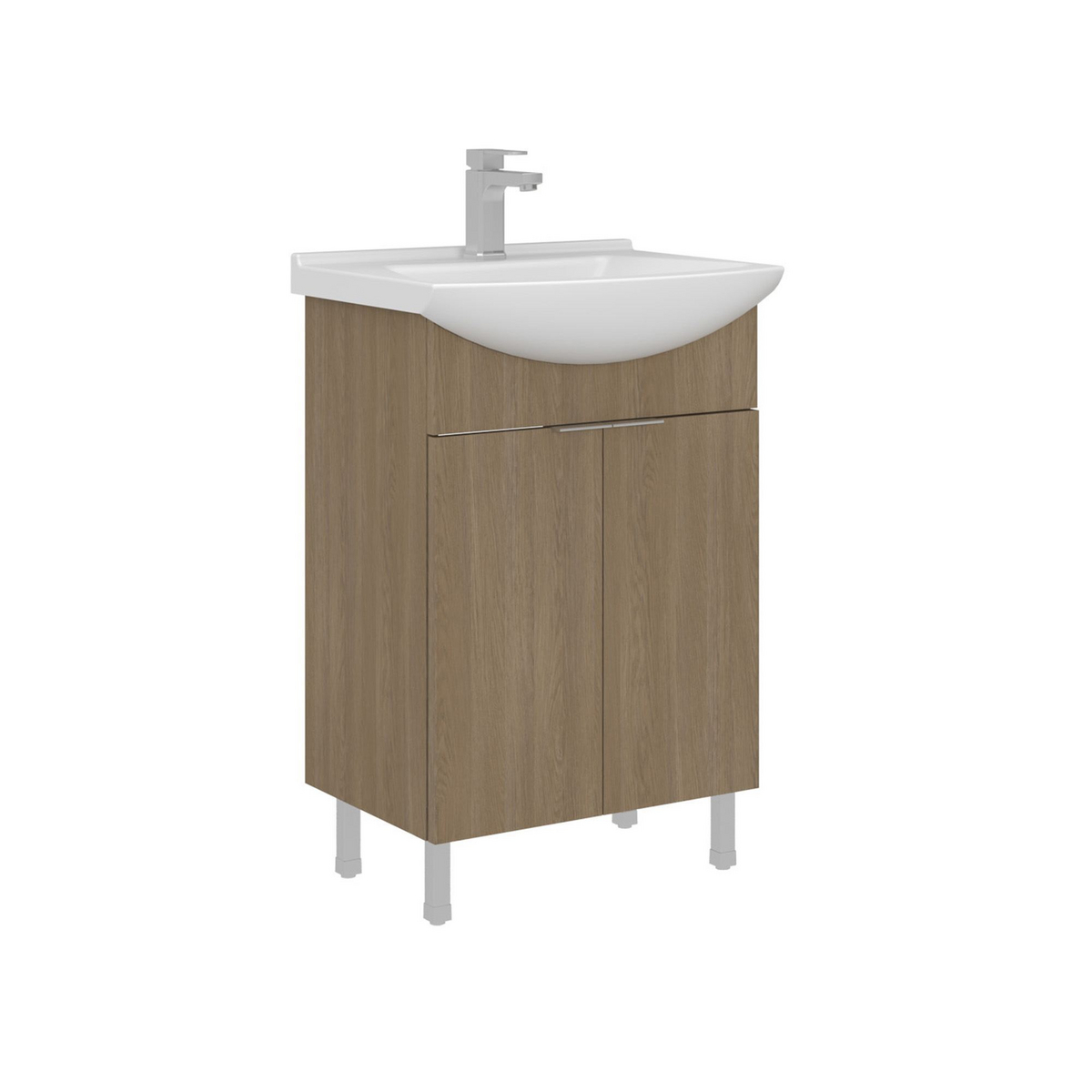Norda Design Kylpyhuonekaappi altaalla Purus 55 50 x 55 x 83 cm