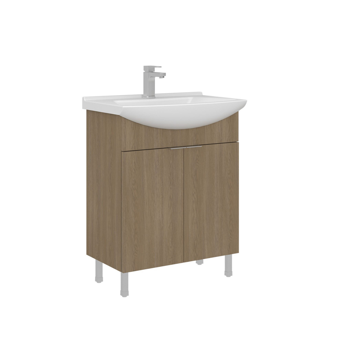 Norda Design Kylpyhuonekaappi altaalla Purus 65 50 x 65 x 83 cm