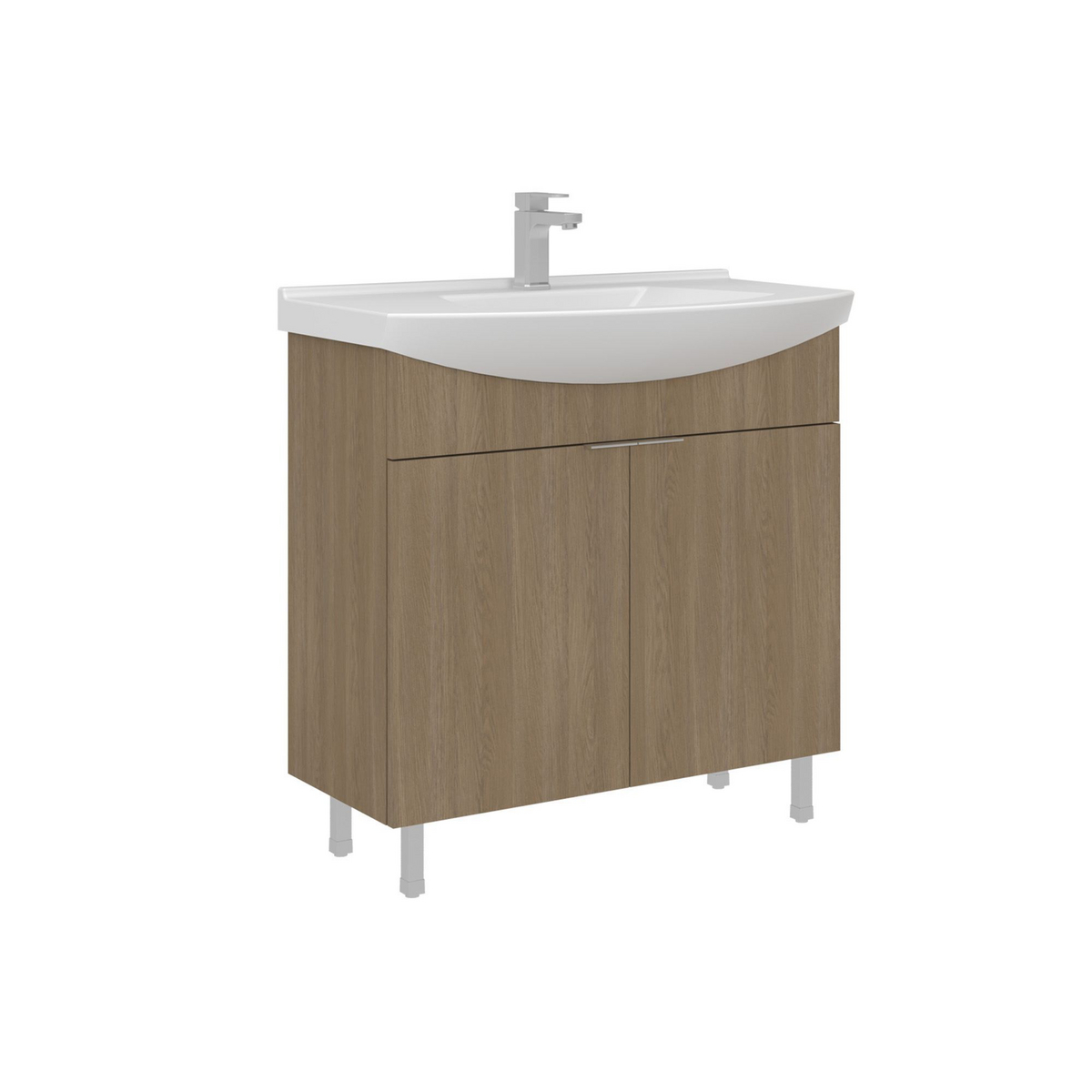 Norda Design Kylpyhuonekaappi altaalla Purus 80 50 x 80 x 83 cm