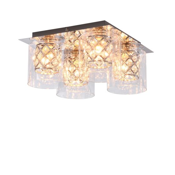 NETTLIFE moderni, olohuoneen Kattovalaisin, G9- kristalleilla ja lasivarjostimella, makuuhuoneen, lamppu