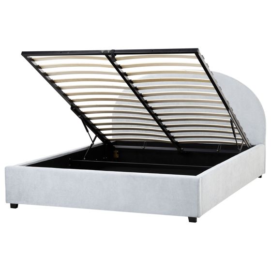 Sänky säilytystilalla kangas VAUCLUSE 160 x 200 cm Vaaleansininen