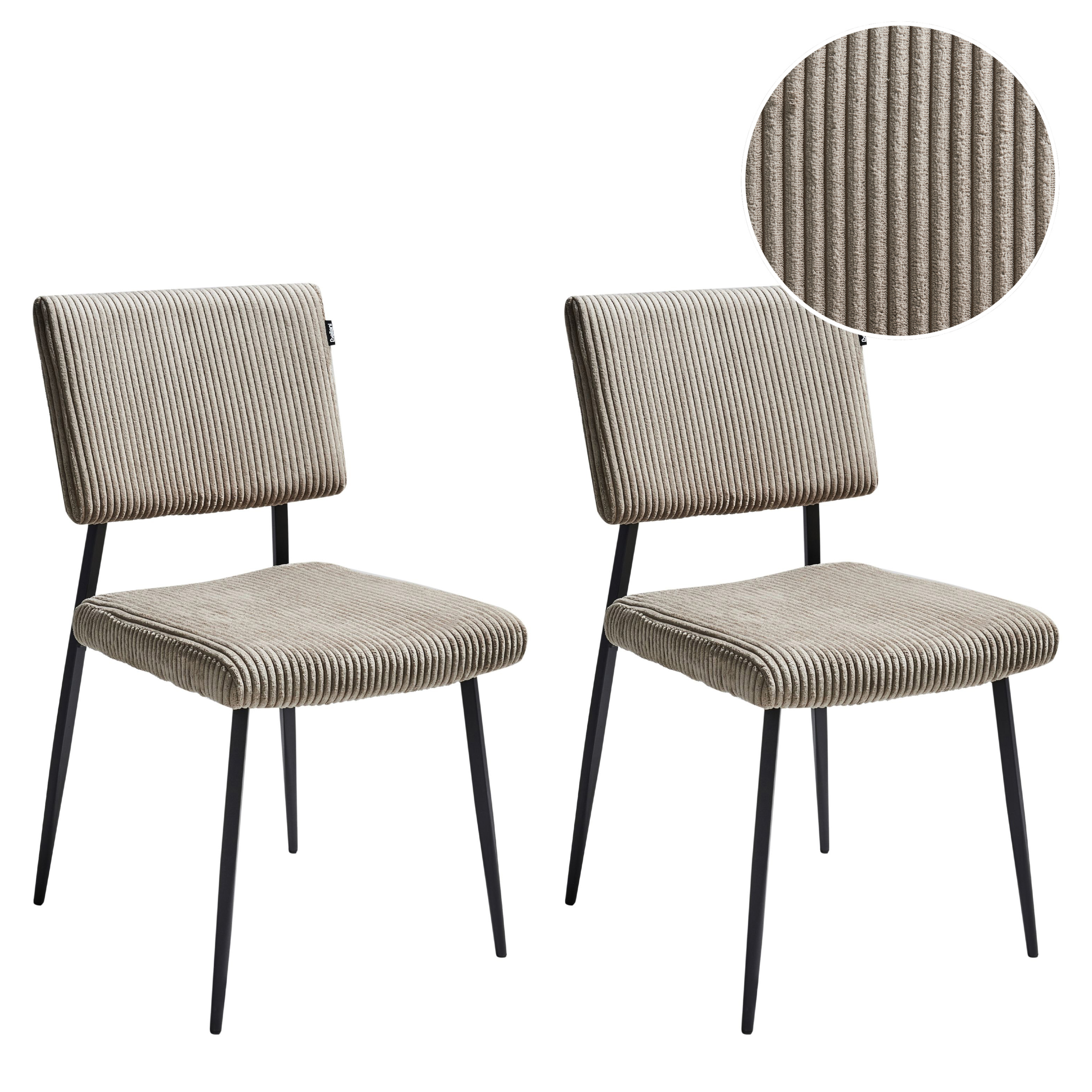 Ruokatuolisetti 2 kpl STURGIS vakosametti Ruskeanharmaa