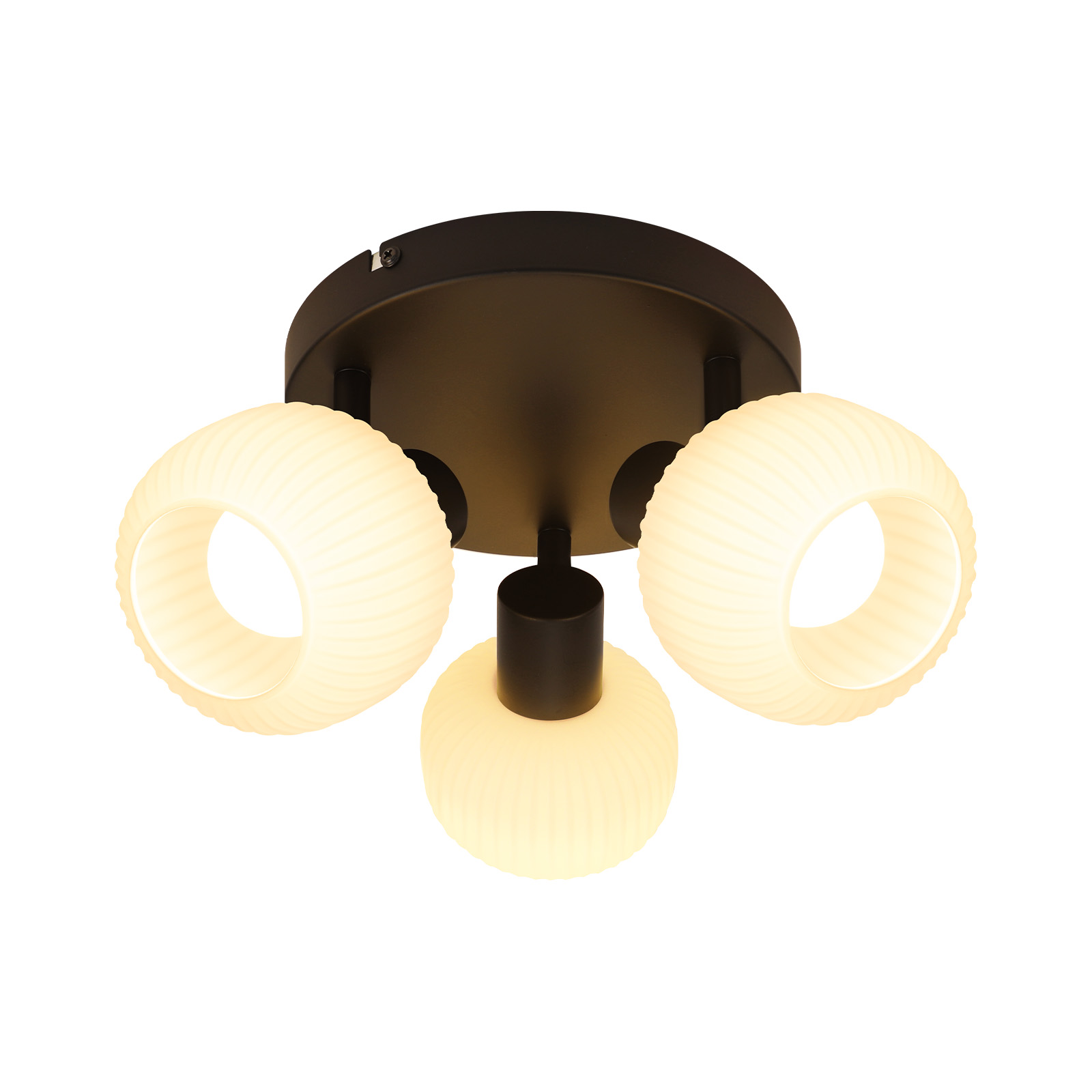 NETTLIFE Kattospottivalaisin 2 lasivarjostinta E14 vintage ilman polttimoa musta 350° säädettävä