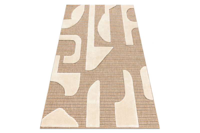 SPARK 0696A beige / kerma matto - Geometrinen, sisal, rakenne 180x270 cm