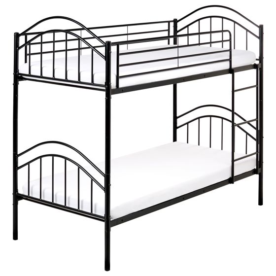 Kerrossänky metalli CHARTRES 90 x 200 cm Musta