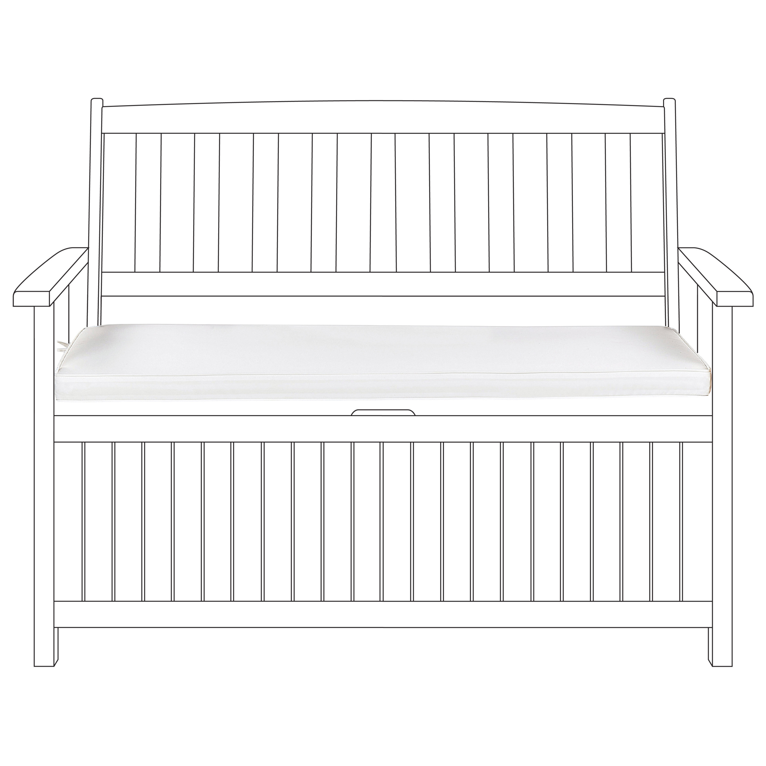 Puutarhapenkin pehmuste SOVANA 108 x 45 cm Luonnonvalkoinen