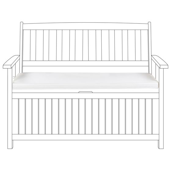 Puutarhapenkin pehmuste SOVANA 108 x 45 cm Luonnonvalkoinen