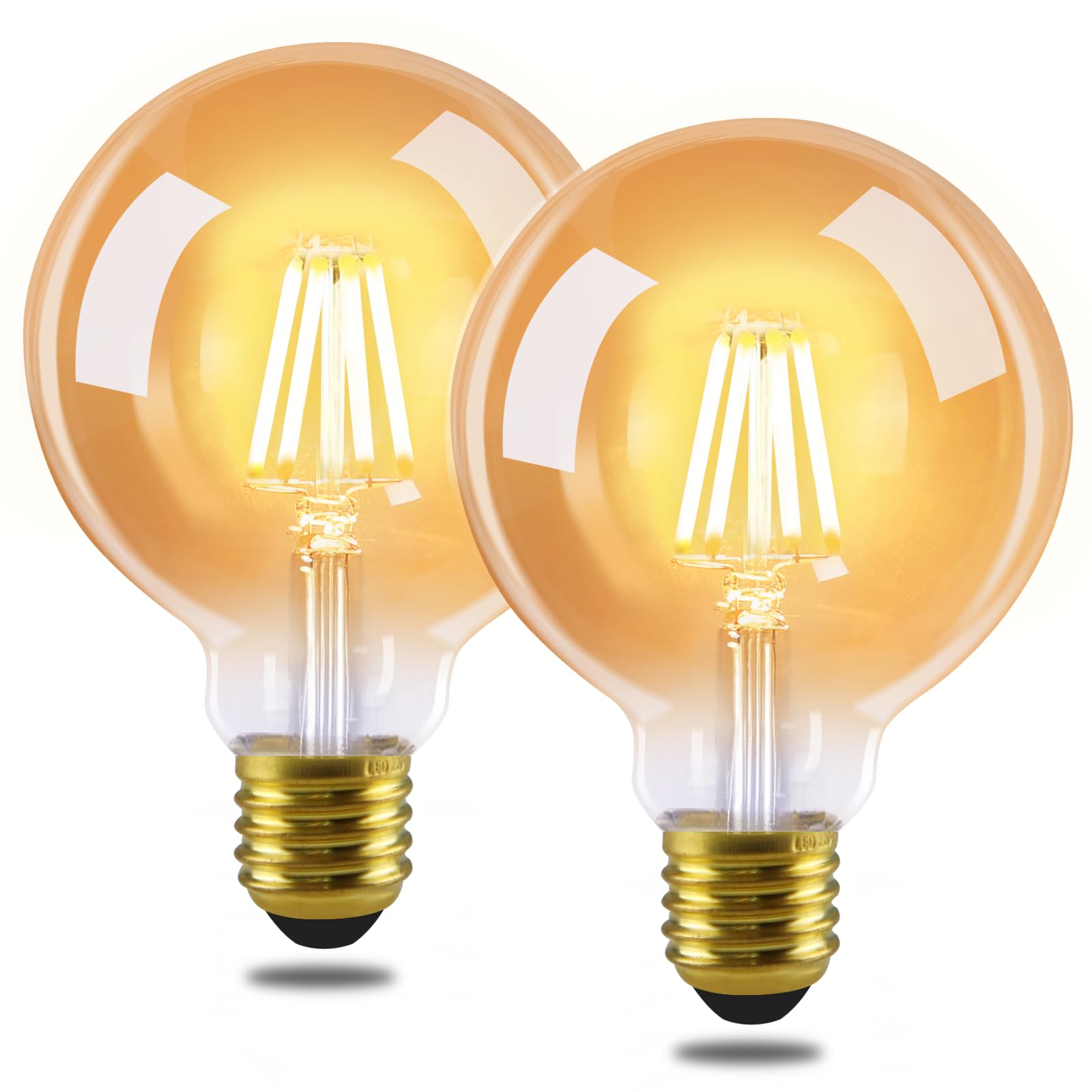 ZMH 2 kpl E27 G80 -LED-lamppuja lämpimän valkoisina hotelleihin, kahviloihin ja baareihin