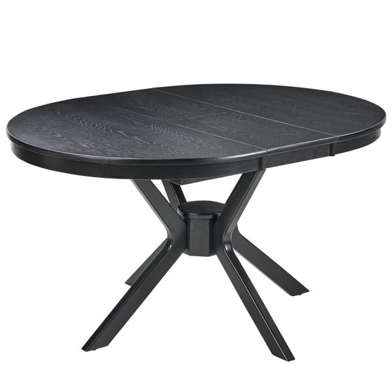 Jatkettava ruokapöytä TYMIS Musta tammiviilu 107/137 cm 107 cm