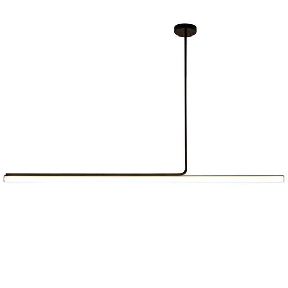 TOOLIGHT riippuva kattovalaisin LED APP1660-CP musta, 140,5x3x88cm