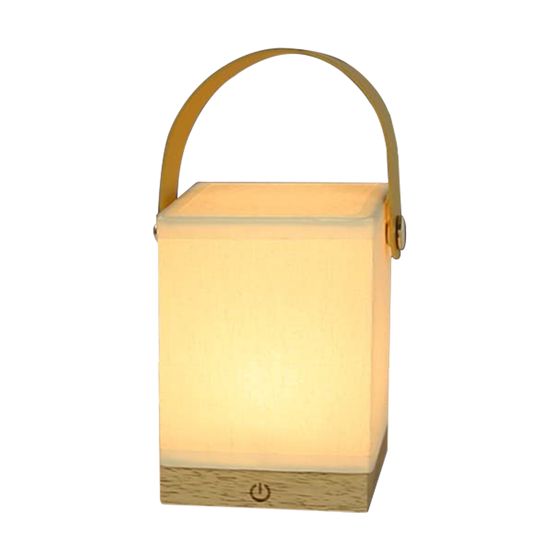 NETTLIFE Yöpöytävalaisin Kosketusnäyttö, LED-pöytävalaisin - Himmennettävä, Lahja USB-ladattavalla Akulla, Moderni Kannettava Kangas Yöpöytävalaisin