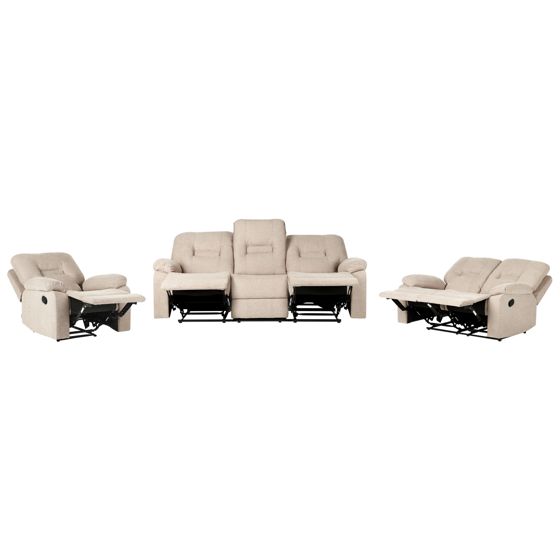 Manuaalisesti säädettävä sohvaryhmä 6-istuttava BERGEN kangas Beige