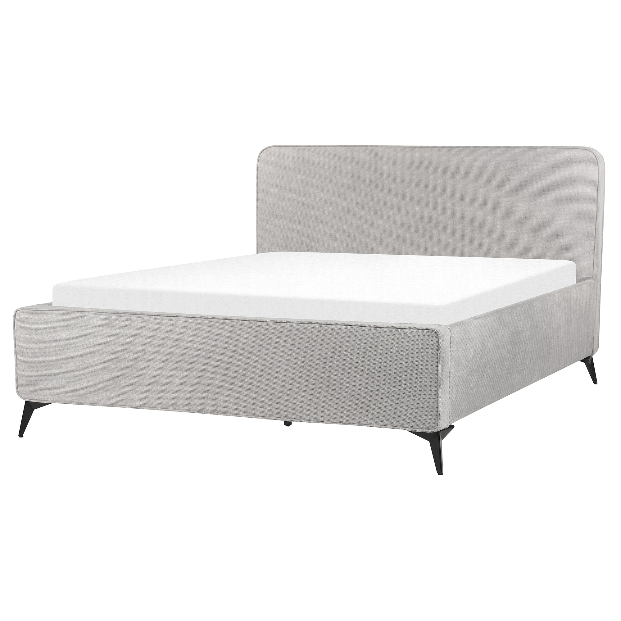 Sänky kangas VALOGNES 160 x 200 cm Vaaleanharmaa