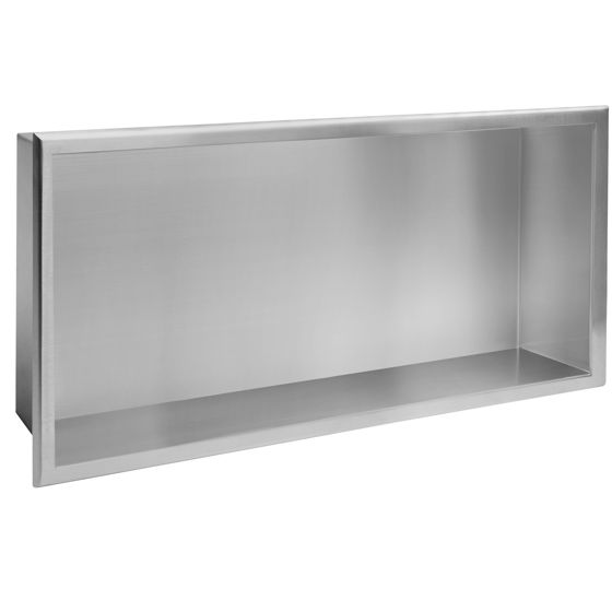 REA syvennykseen asennettava kylpyhuonehylly 3 30x60x10 harjattu teräs, 10X60X30CM