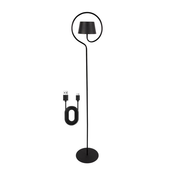 NETTLIFE LED-lattiavalaisin olohuoneeseen, himmennettävä 120 cm: Ladattava USB-C-akku, langaton lattiavalaisin, korkeussäädettävä