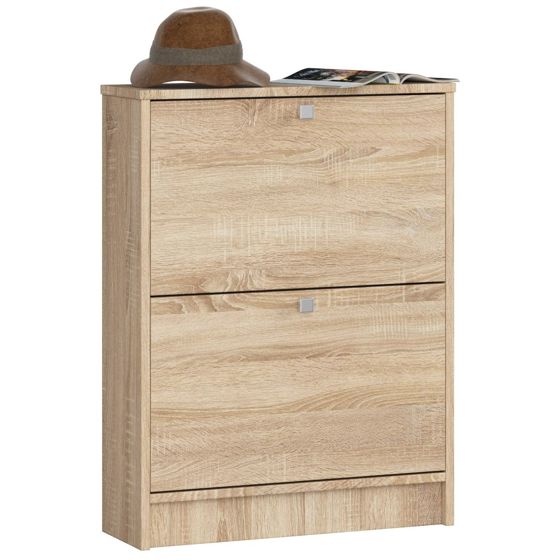 Akord Kenkäkaappi 2-ovinen Sonoma-tammi 60x20x80