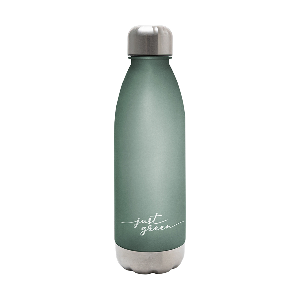 750 ml uudelleenkäytettävä 100 % kierrätettävä pullo ruostumattomasta teräksestä valmistetulla korkilla