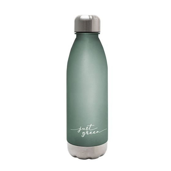 750 ml uudelleenkäytettävä 100 % kierrätettävä pullo ruostumattomasta teräksestä valmistetulla korkilla