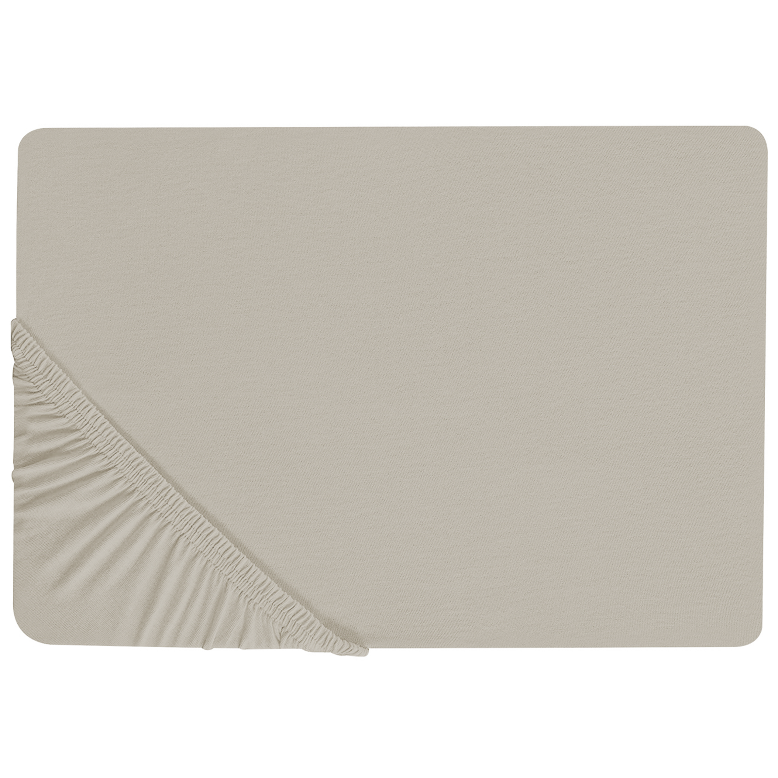 Muotoonommeltu lakana JANBU puuvilla 160 x 200 cm Ruskeanharmaa