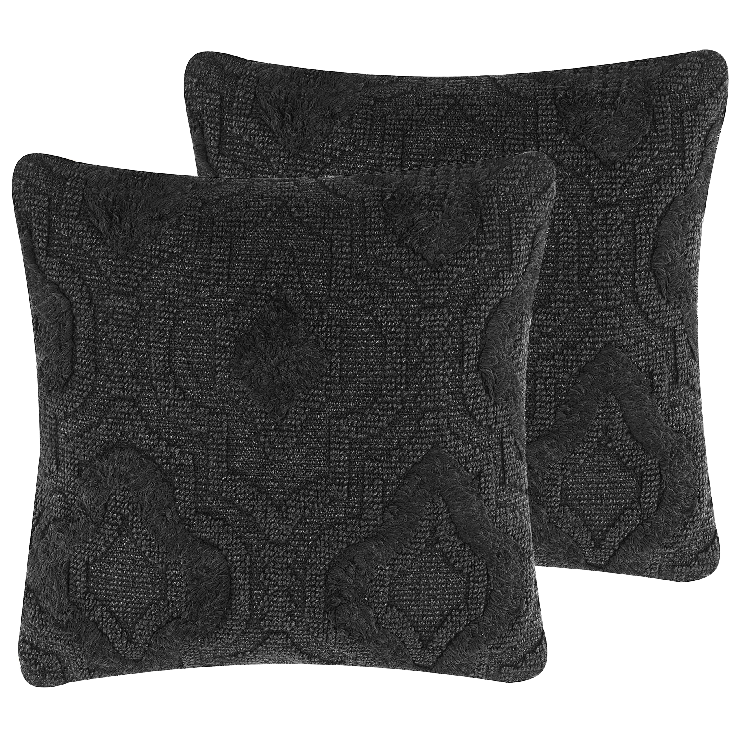 Koristetyyny PAIKA 45 x 45 cm Puuvilla Tummanharmaa Ikat-kuvio