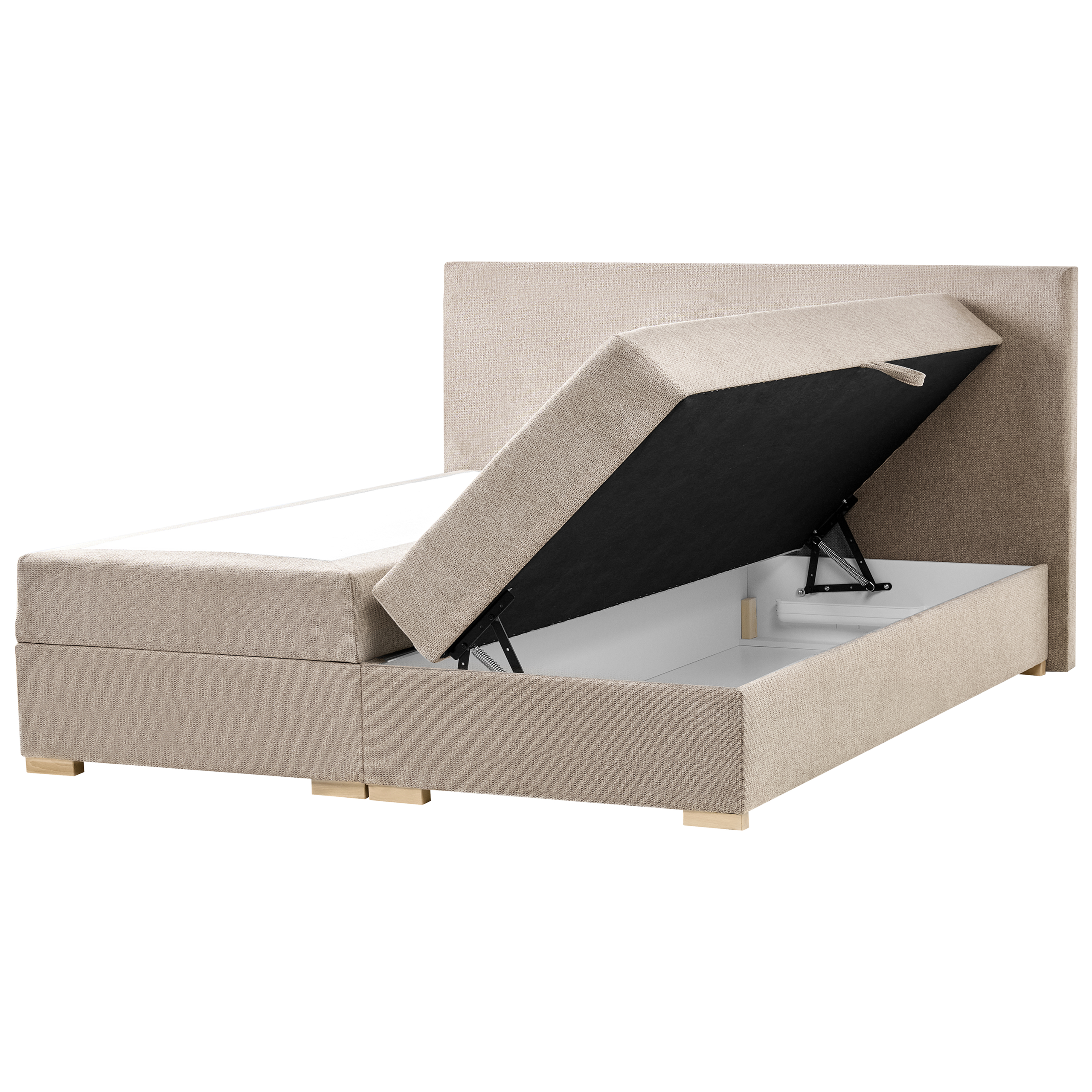 Jenkkisänky säilytystilalla kangas MAJOR 180 x 200 cm Ruskeanharmaa