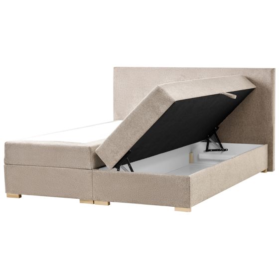 Jenkkisänky säilytystilalla kangas MAJOR 180 x 200 cm Ruskeanharmaa