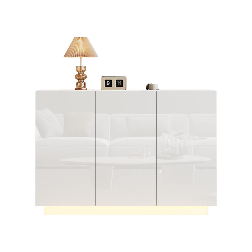 Valkoinen sivupöytä, 120×40×75 cm