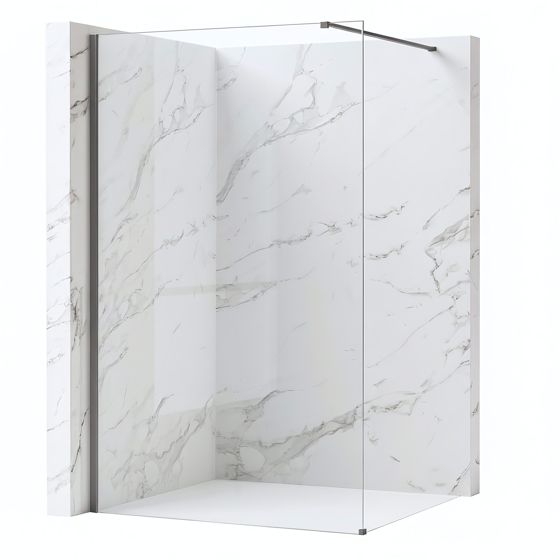 REA Suihkuseinä Flexi Transparent 80 Titaani, 80X195CM