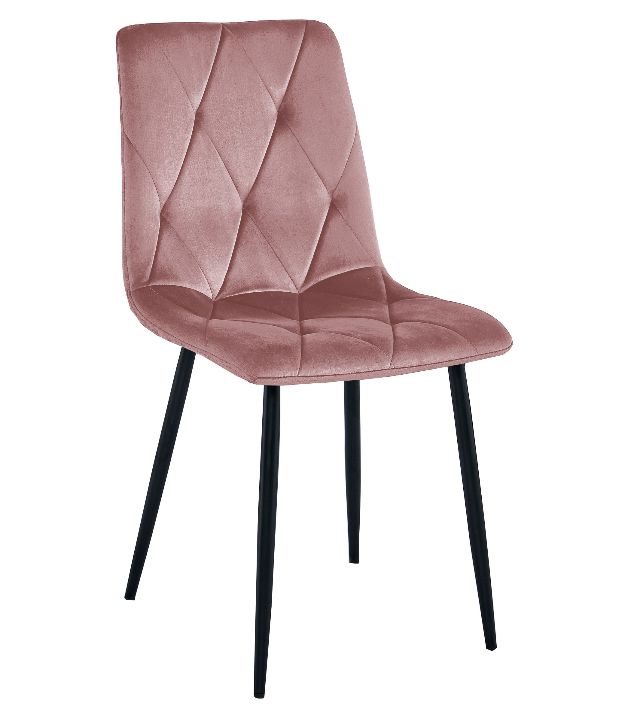 LIBRA-tuoli, vaaleanpunainen sametti, mustat jalat (1 kpl)