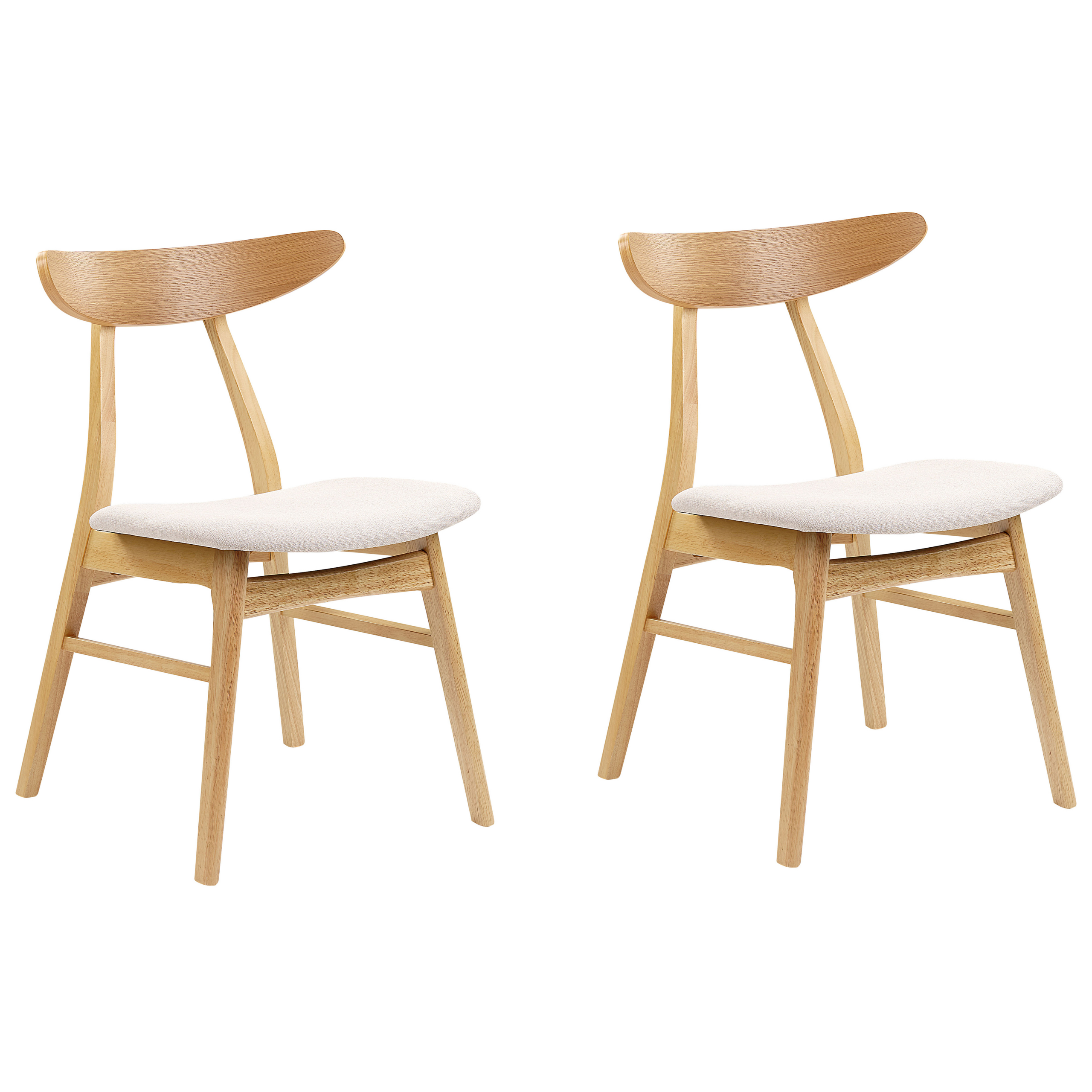 Ruokatuolisetti 2 kpl LYNN Puu Vaaleanruskea/beige