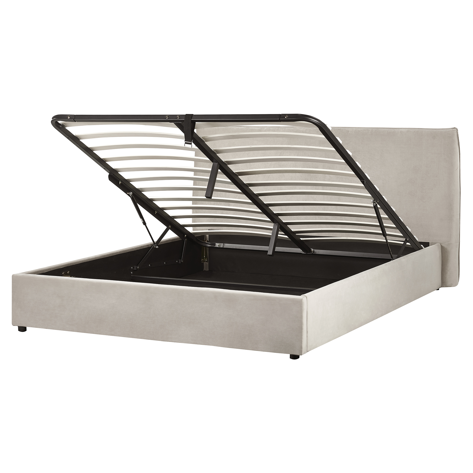 Sänky säilytystilalla sametti LAVAUR 160 x 200 cm Ruskeanharmaa