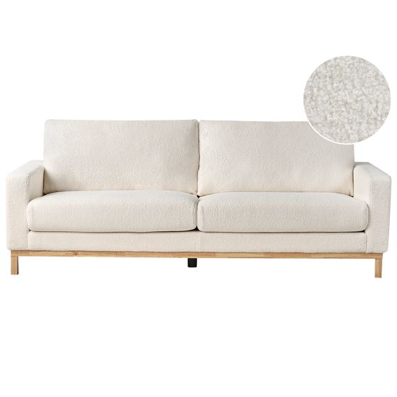 Sohva SIGGARD buklee Valkoinen 3-istuttava