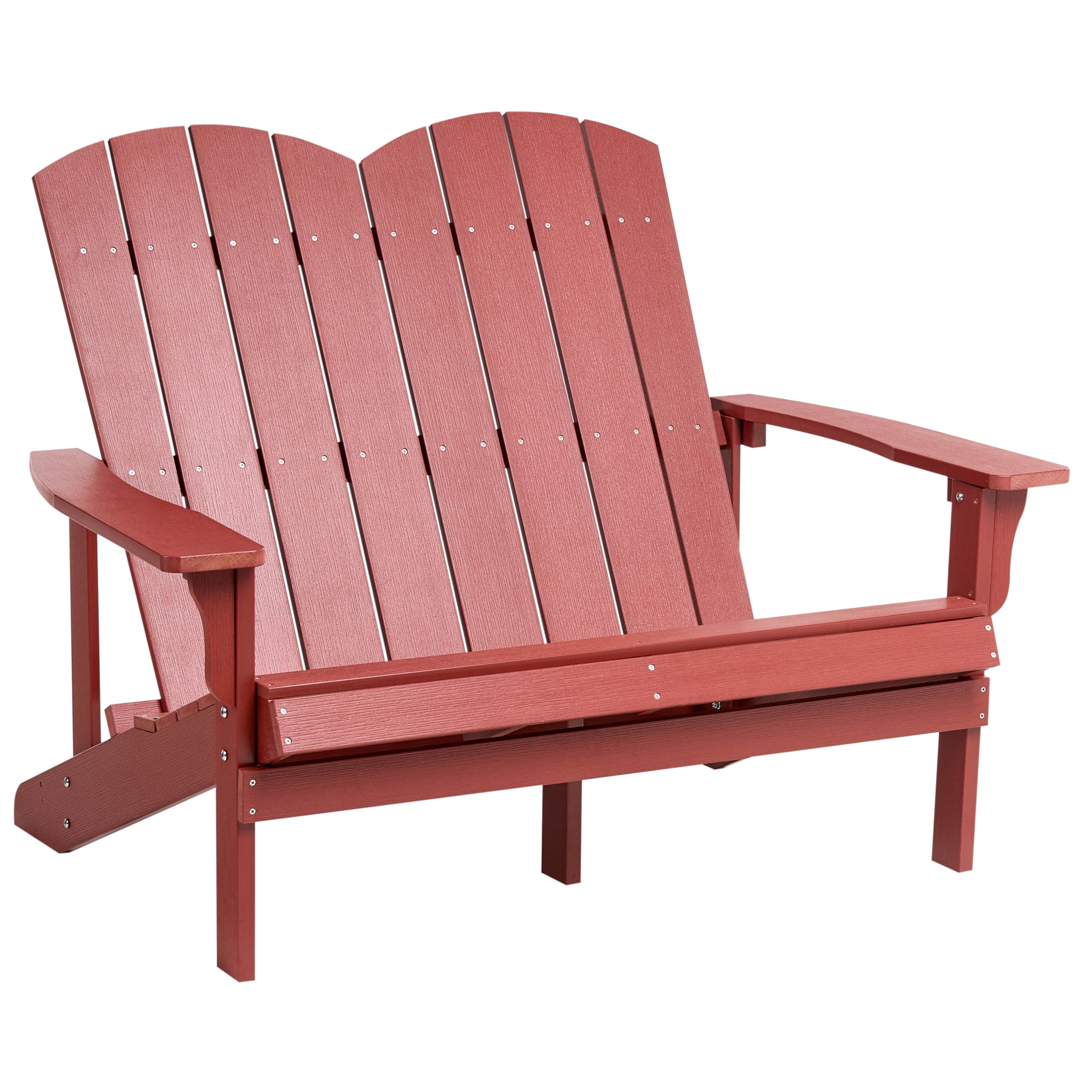 Puutarhapenkki ADIRONDACK 125 cm Punainen