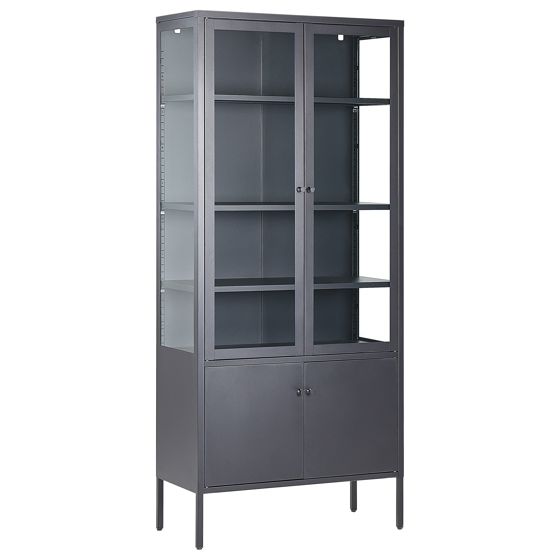 Vitriini OXTED 80 cm Metalli Musta