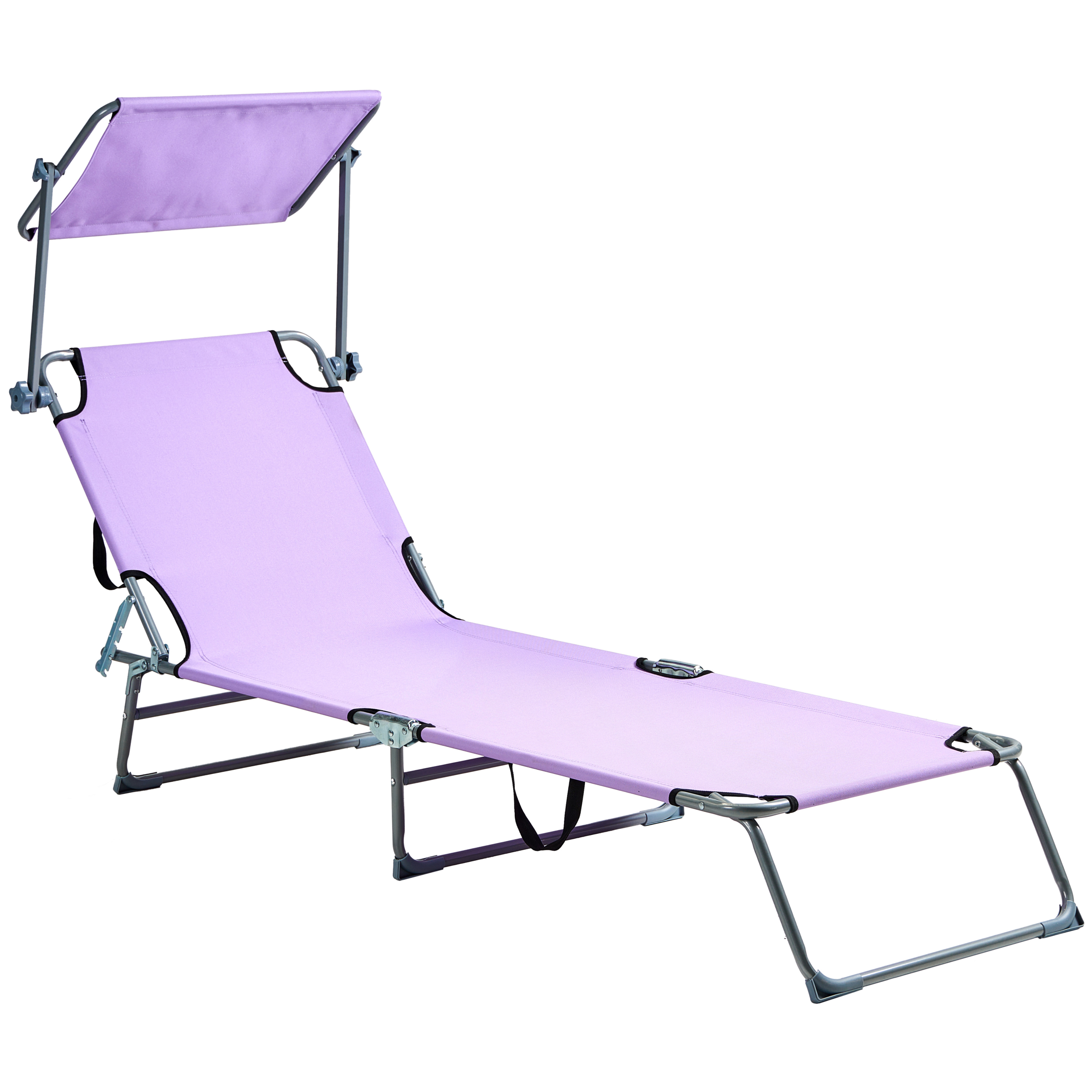 Aurinkotuoli FOLIGNO kallistettava Metalli Violetti