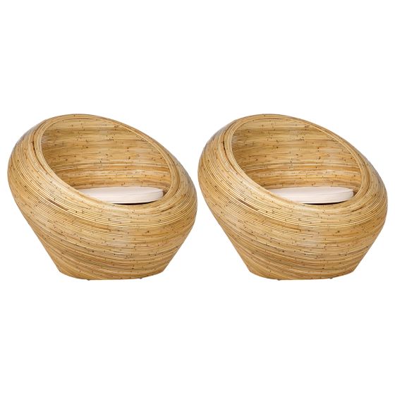 Ulkonojatuolisetti 2 kpl MAIORI rottinki Luonnonväri