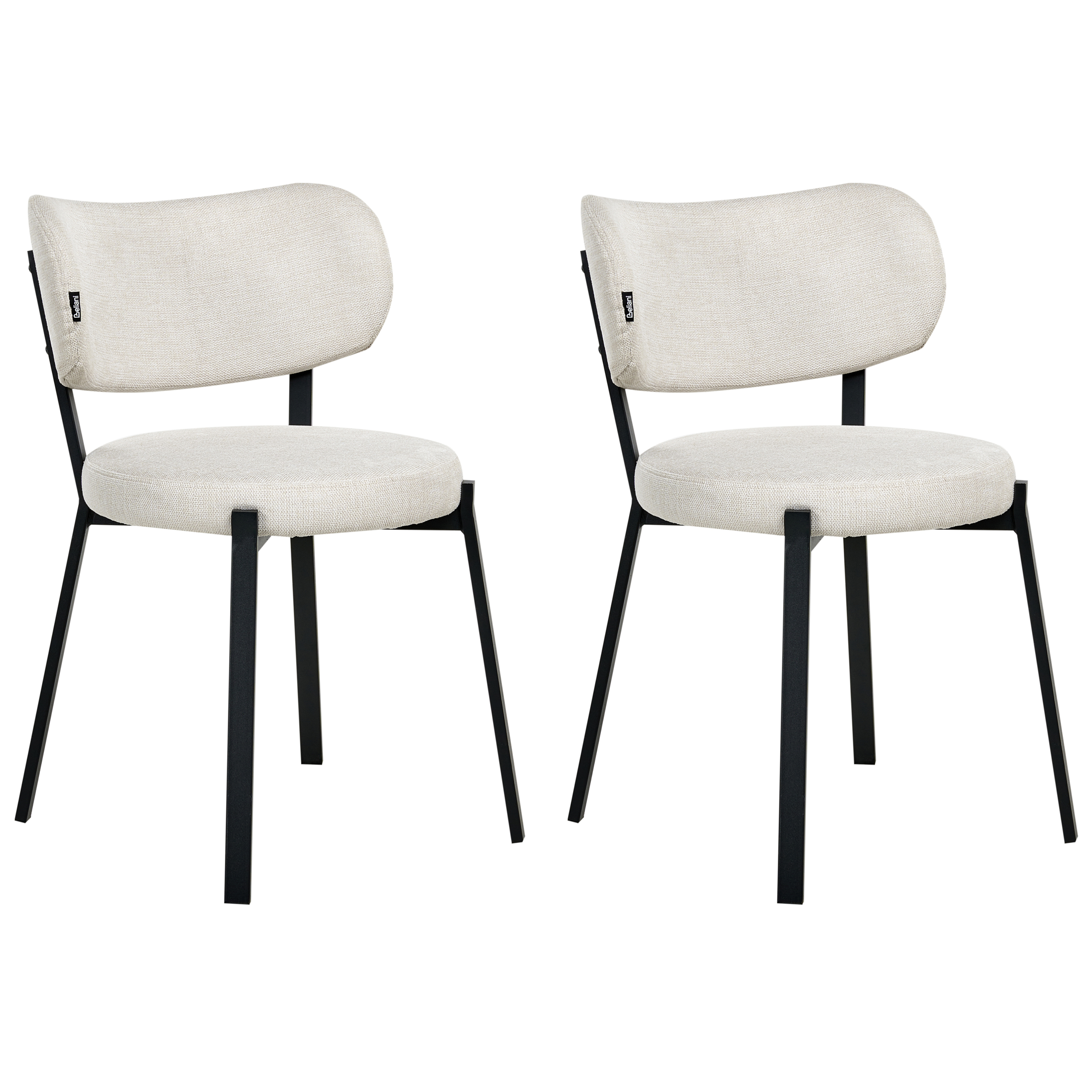 Ruokatuolisetti 2 kpl BRONTE kangas Vaaleanbeige