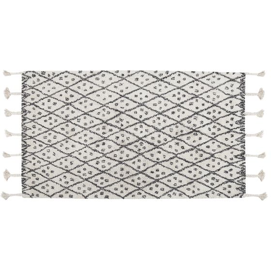 Matto AGADIR Luonnonvalkoinen 80 x 150 cm puuvilla